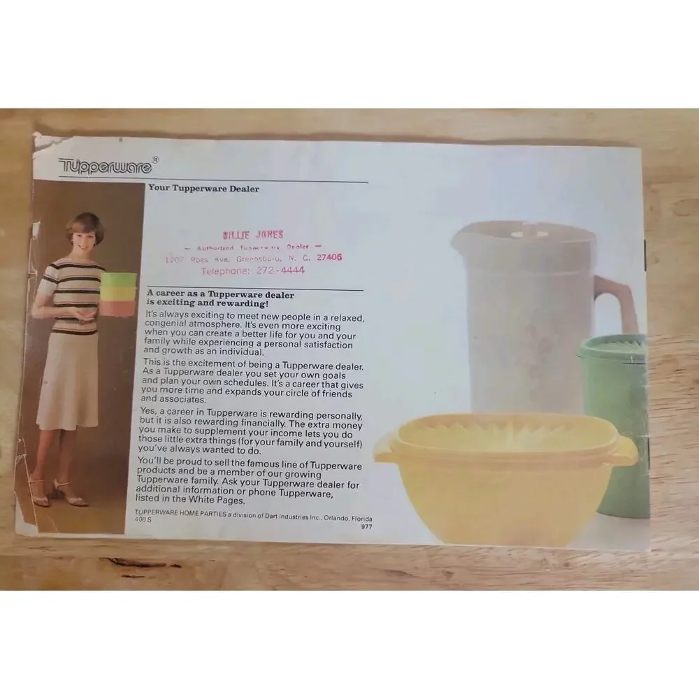 Vintage Tupperware Home Parties Book 1977